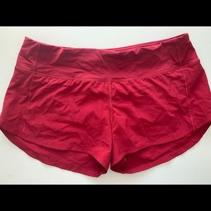 Lululemon Speed Short size 6 RED